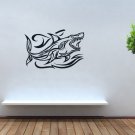 Wall Decor Vinyl Decal Sticker Angry Shark in Ocean Water tz705