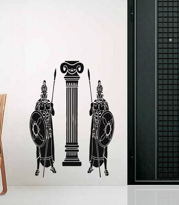 Ancient Rome guard security sword and shield Stylish Wall Art Sticker Decal 8983