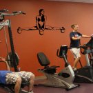 Gym girl weight figure fitness barbell Kids Stylish Wall Art Sticker Decal9363-3