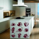 A restaurant kitchen coffee bar Tea coffee Stylish Wall Art Sticker Decal 9132