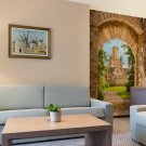 Castle in the arch, the old castle, arch non woven wallpaper, photo wallpaper