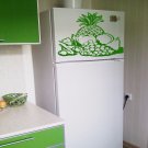 Still life fruit a pineapple pear peach cherry Wall Art Sticker Decal 9934