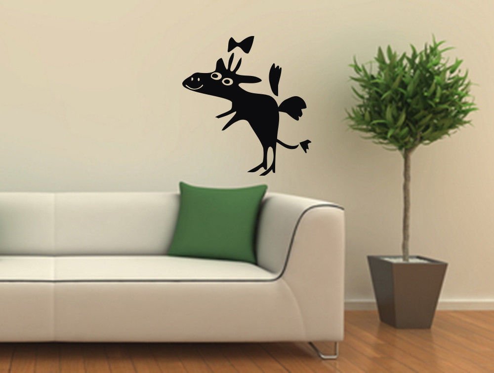 Wall Decor Vinyl Decal Sticker LITTLE FUNNY DEER WITH A BOW-TIE DA562