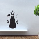 Wall Decor Vinyl Decal Sticker Woman's Dress and Accessories tz2160