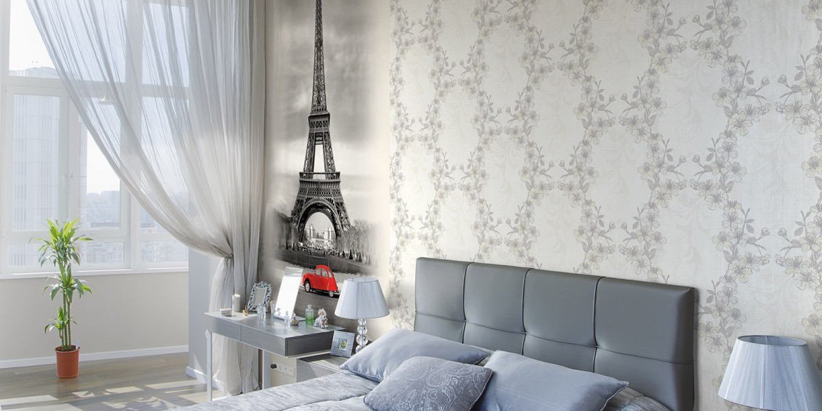 Paris with accent, town, Eiffel Tower non woven wallpaper, photo wallpaper, Wall
