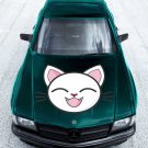 White Cat Smile Pet Animals Full Color Car Decal Sticker KC-119 FRST