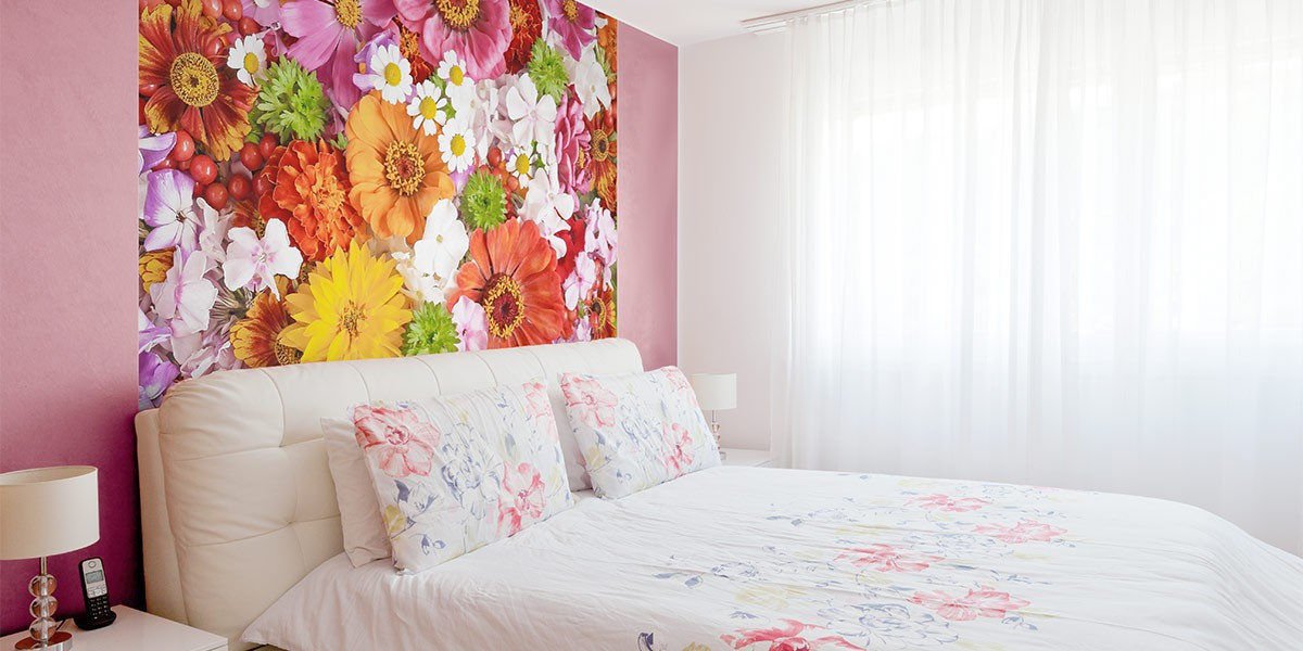 Summer bouquet , Flowers ,Spring apple tree non woven wallpaper, photo wallpaper