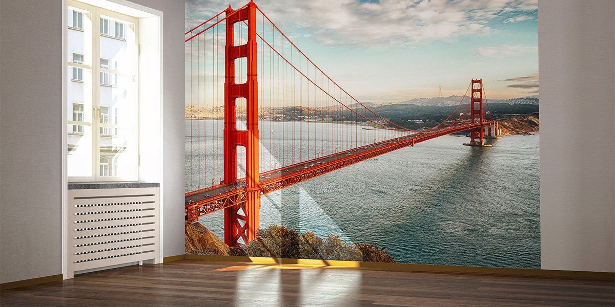 Golden Gate Bridge San Francisco non woven wallpaper, Wall Design, photo