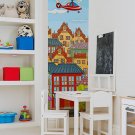 Cartoon town non woven wallpaper,city, children, photo wallpaper, Wall mural