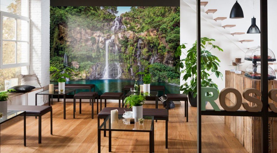 cascade, waterfall non woven wallpaper, forest,photo wallpaper, Wall mural