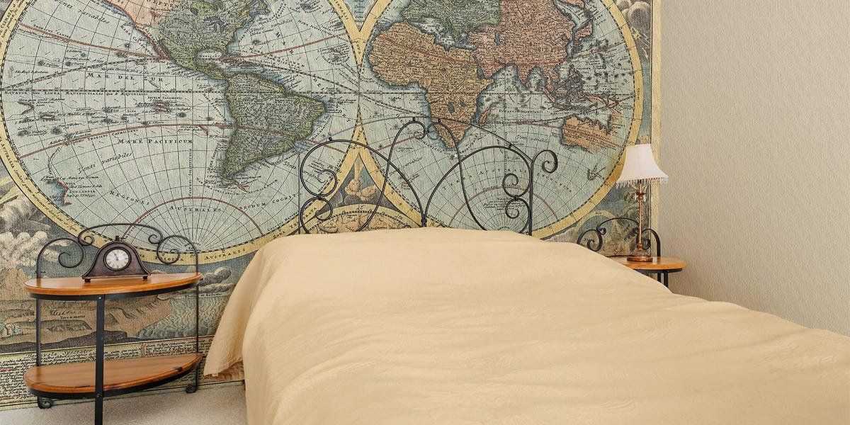 Ancient map, World map,globe, Ancient map, World Map Nautical non woven