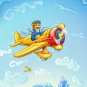 Nursery Room Decor, Airplane,pilot non woven wallpaper,children, photo wallpaper