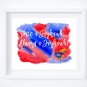 KU Jayhawk - Kansas University Watercolor Art Print with Quote: 10" x 8"