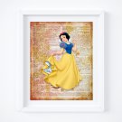 Snow White Dictionary Digital Art Print ~ 8" x 10"
