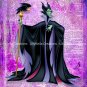 Maleficent ~ Sleeping Beauty Dictionary Digital Art Print ~ 8" x 10"