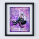 Ursula ~ The Little Mermaid Dictionary Digital Art Print ~ 8" x 10"