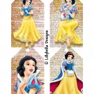 Princesses ~ 4 Tag Pages ~ 3" x 5" - Snow White, Cinderella, Sleeping Beauty & Ariel