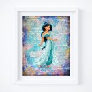 Jasmine ~ Aladdin Dictionary Digital Art Print ~ 8" x 10"