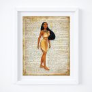 Pocahontas Dictionary Digital Art Print ~ 8" x 10"