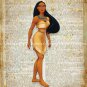Pocahontas Dictionary Digital Art Print ~ 8" x 10"