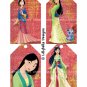 Princesses ~ 4 Tag Pages ~ 3" x 5" - Belle, Jasmine, Pocahontas & Mulan