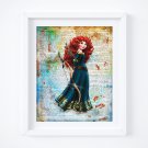 Merida ~ Brave Dictionary Digital Art Print ~ 8" x 10"