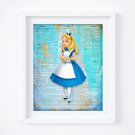 Alice in Wonderland Dictionary Digital Art Print ~ 8" x 10"