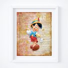 Pinocchio Dictionary Digital Art Print ~ 8" x 10"