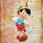 Pinocchio Dictionary Digital Art Print ~ 8" x 10"