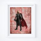 Thor ~ Marvel Dictionary Digital Art Print ~ 8" x 10"