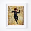 Black Widow ~ Marvel Dictionary Digital Art Print ~ 8" x 10"