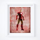 Iron Man ~ Marvel Dictionary Digital Art Print ~ 8" x 10"