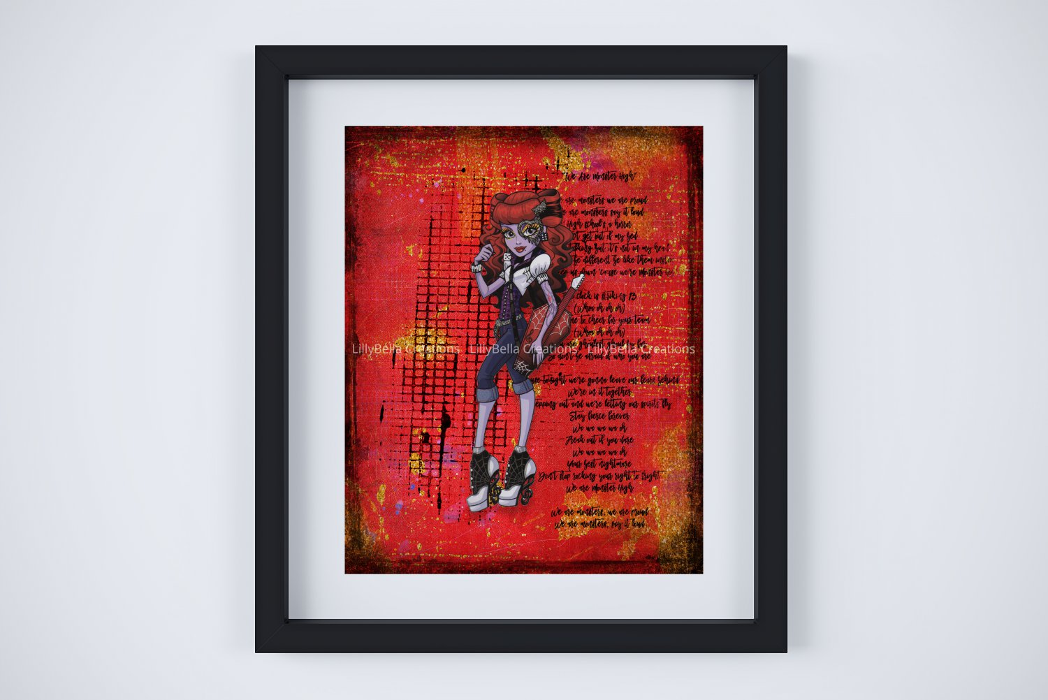 Operetta ~ Monster High Layered Digital Art Print ~ 8" x 10"