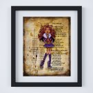 Clawdeen Wolf ~ Monster High Layered Digital Art Print ~ 8" x 10"