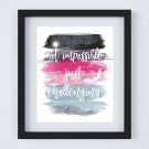Draculaura - Monster High - Watercolor Brush Art Print with Quote: 8" x 10"