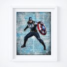 Captain America ~ Marvel Dictionary Digital Art Print ~ 8" x 10"
