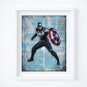 Captain America ~ Marvel Dictionary Digital Art Print ~ 8" x 10"