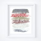 Thor ~ Marvel Watercolor Brush Art Print with Quote: 8" x 10"