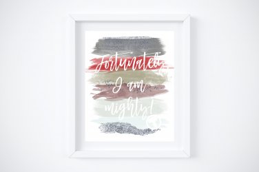 Thor ~ Marvel Watercolor Brush Art Print with Quote: 8" x 10"