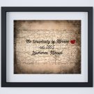 Kansas Map ~ KU Jayhawk - Kansas University Vintage Style Art Print with Quote: 10" x 8"