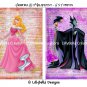 Aurora and Maleficent Dictionary Digital Art Prints ~ 5" x 7" ~ Sleeping Beauty ~ Good & Evil