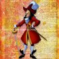 Captain Hook Dictionary Digital Art Print ~ 8" x 10 ~ Neverland ~ Peter Pan, Pirate