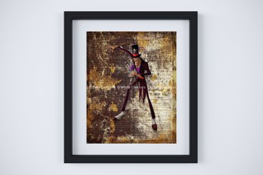 Doctor Facilier ~ Princess and the Frog Dictionary Digital Art Print ~ 8" x 10"