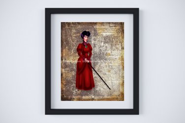 Lady Tremaine ~ Cinderella Dictionary Digital Art Print ~ 8" x 10"