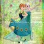 Frozen Fever ~ Elsa & Anna Dictionary Digital Art Print ~ 8" x 10"
