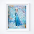 Frozen ~ Elsa Dictionary Digital Art Print ~ 8" x 10"