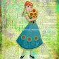 Frozen Fever ~ Anna Dictionary Digital Art Print ~ 8" x 10"