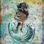 Mermaid Dictionary Digital Art Prints ~ 8" x 10" Mermaid Kisses and Starfish Wishes - Audrey style