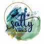 Salty Vibes ~ Watercolor & Dictionary Digital Art Prints: 8" x 10" ~ Blue, Green and Gold