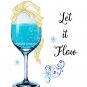 Drunk Elsa ~ Frozen Watercolor Wine with Quote 8" x 10" + Greeting Card